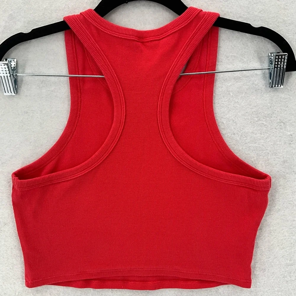Alo Yoga Aspire Tank Red Hot Summer/White Small
